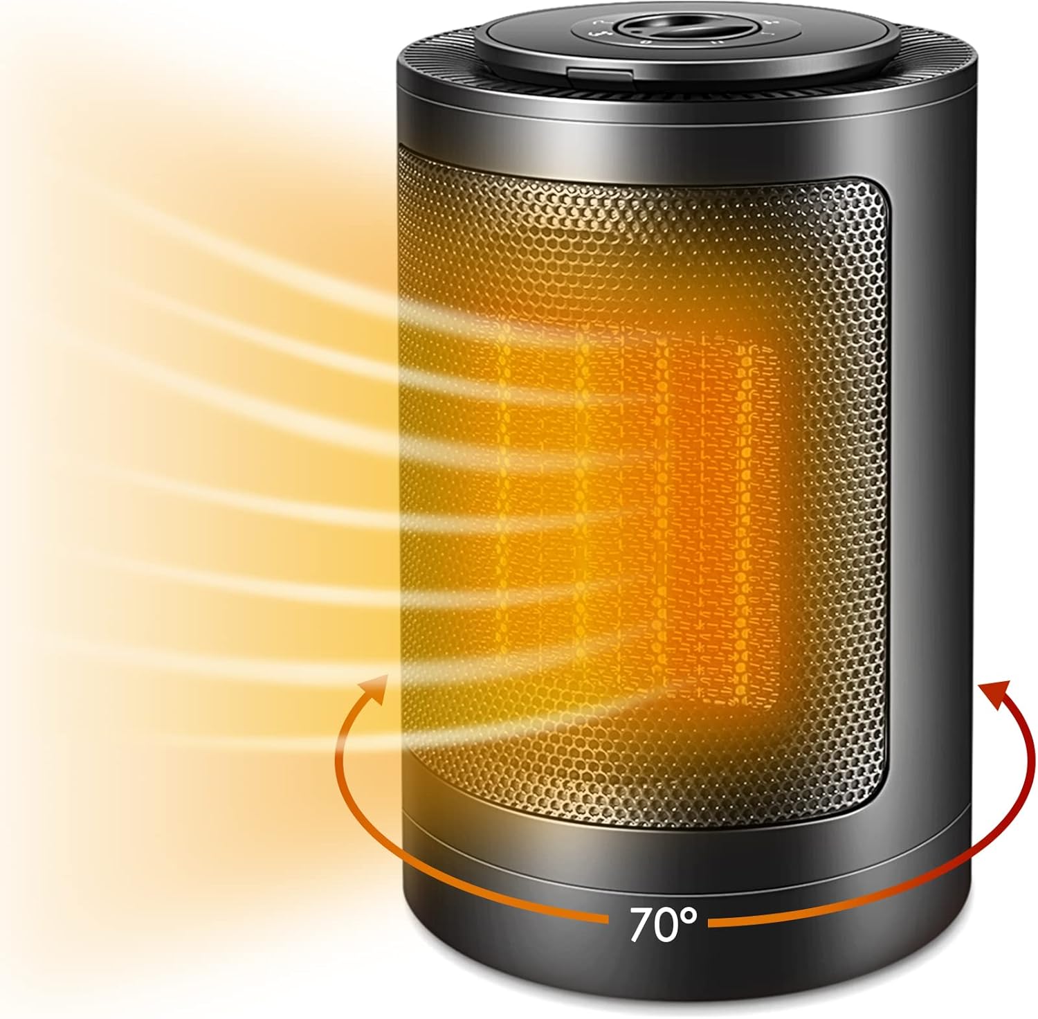 Katouigb Fane Brivennor Electric Space Heater 750W Black