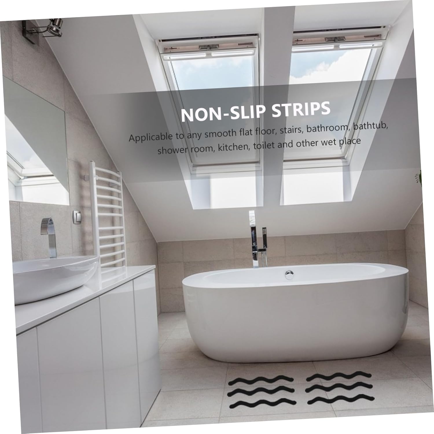 Cabilock 24pcs Bathroom Decals Non-Slip Safety Stickers