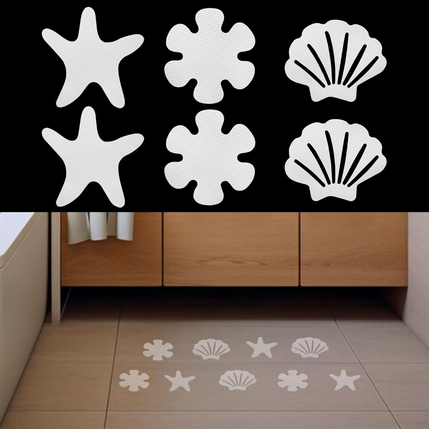 30pcs Clear Anti-Slip Shower Stickers for Safety