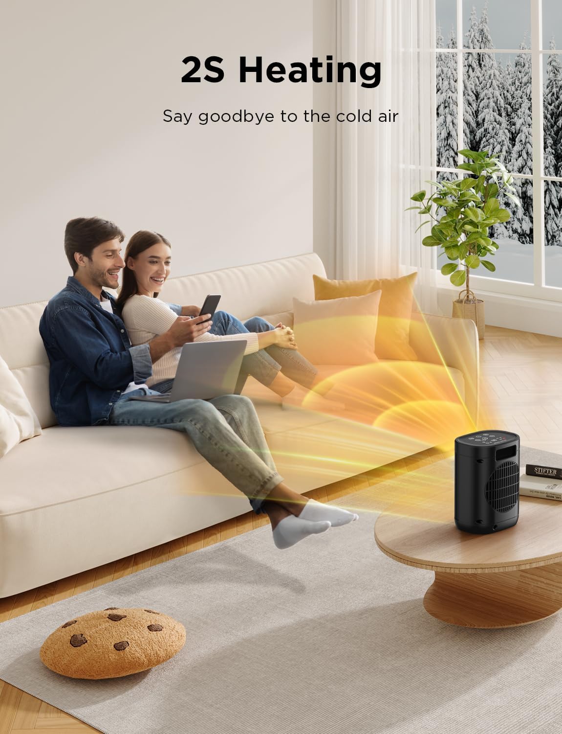 Chikit 1500W Electric Space Heater with 2S Fast Heating