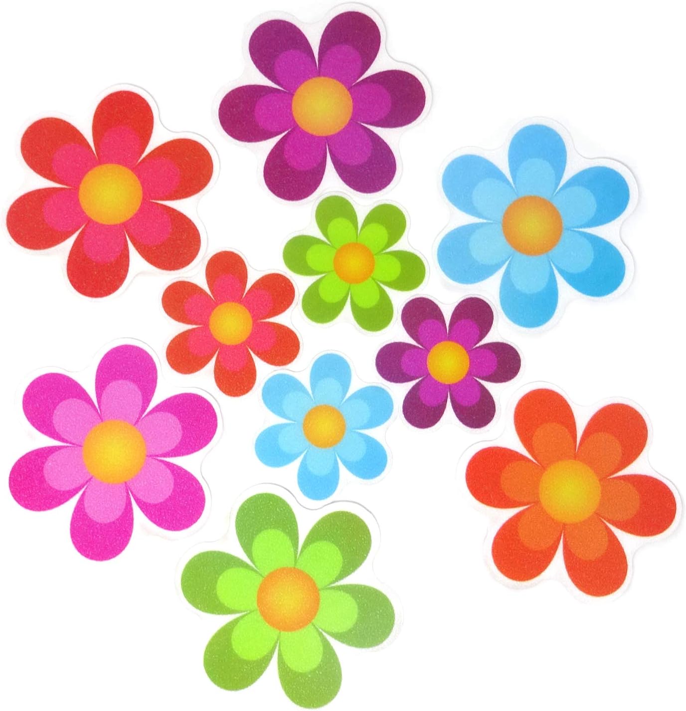 Honbay 10PCS Colorful Non-Slip Bathtub Stickers