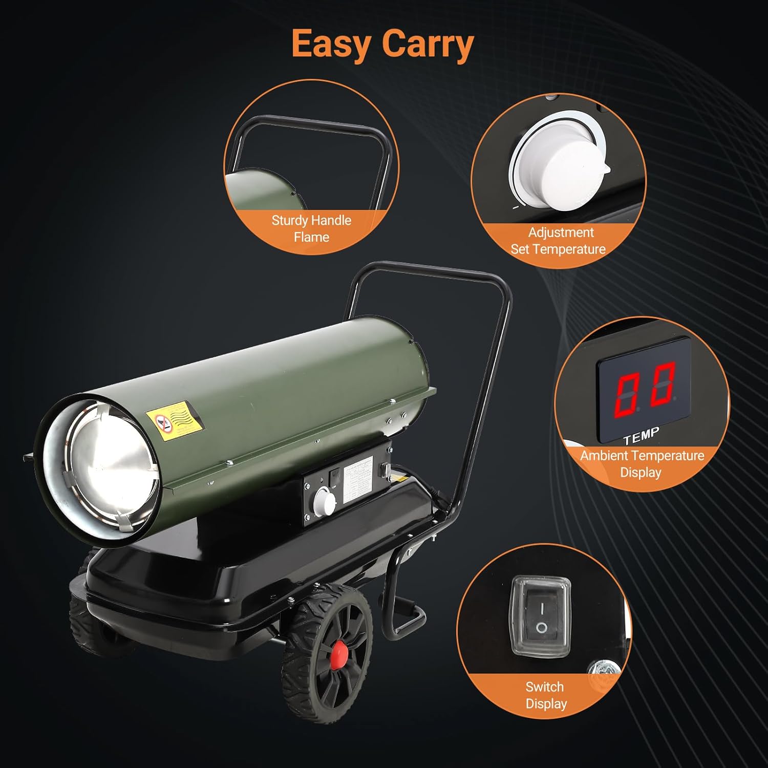 Towallmark 125000 BTU Kerosene and Diesel Space Heater