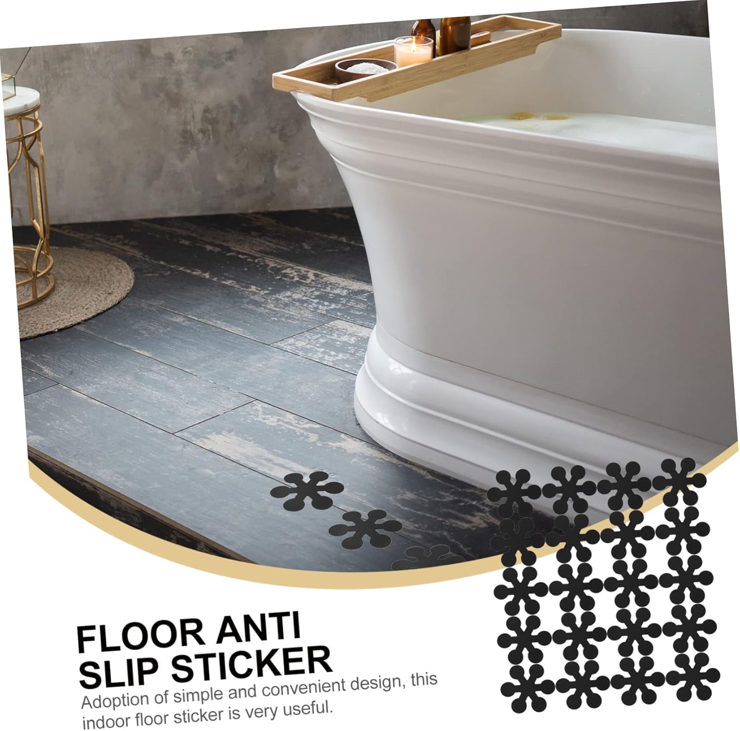LIFKOME Non-Slip Shower Stickers 20pcs