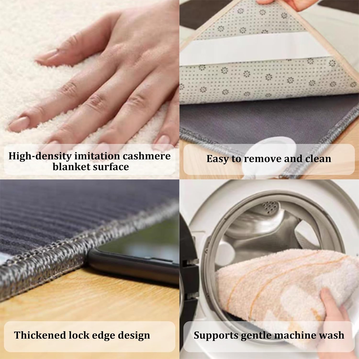 Graphene Heated Rug with Smart Control and Non-Slip Design