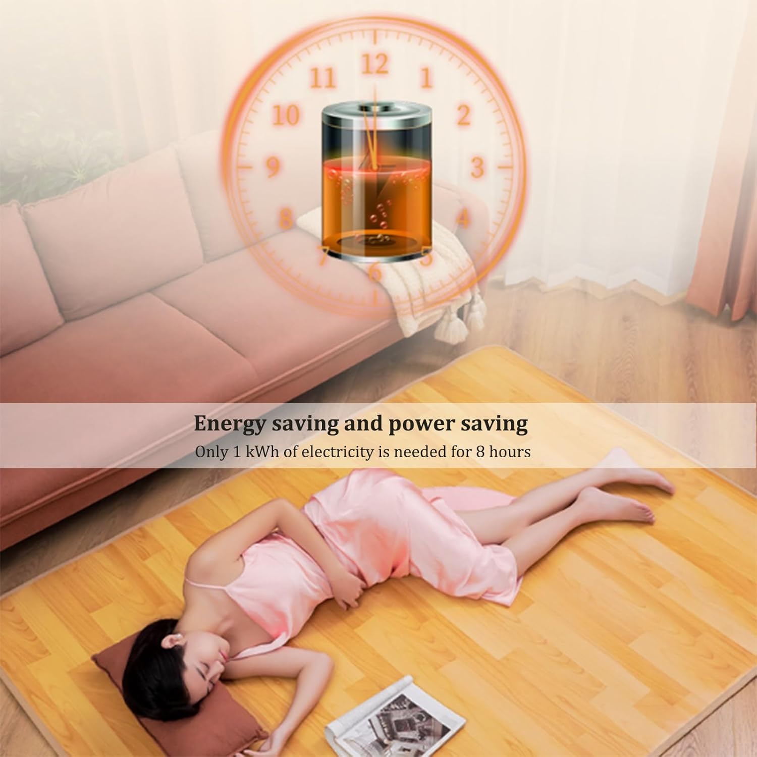 Jidanmian Electric Heated Rug with Fast Heating and Timing