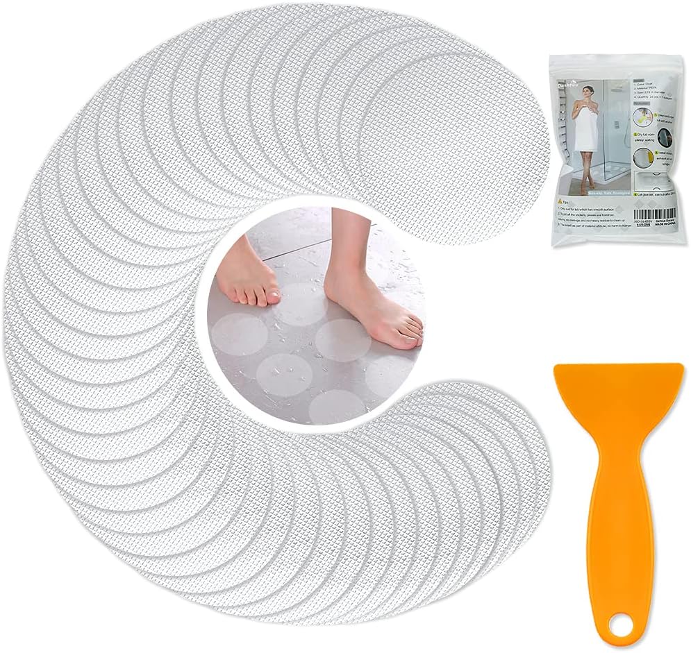 DaskFire Clear Non-Slip Bathtub Stickers 32 x 24 Pack
