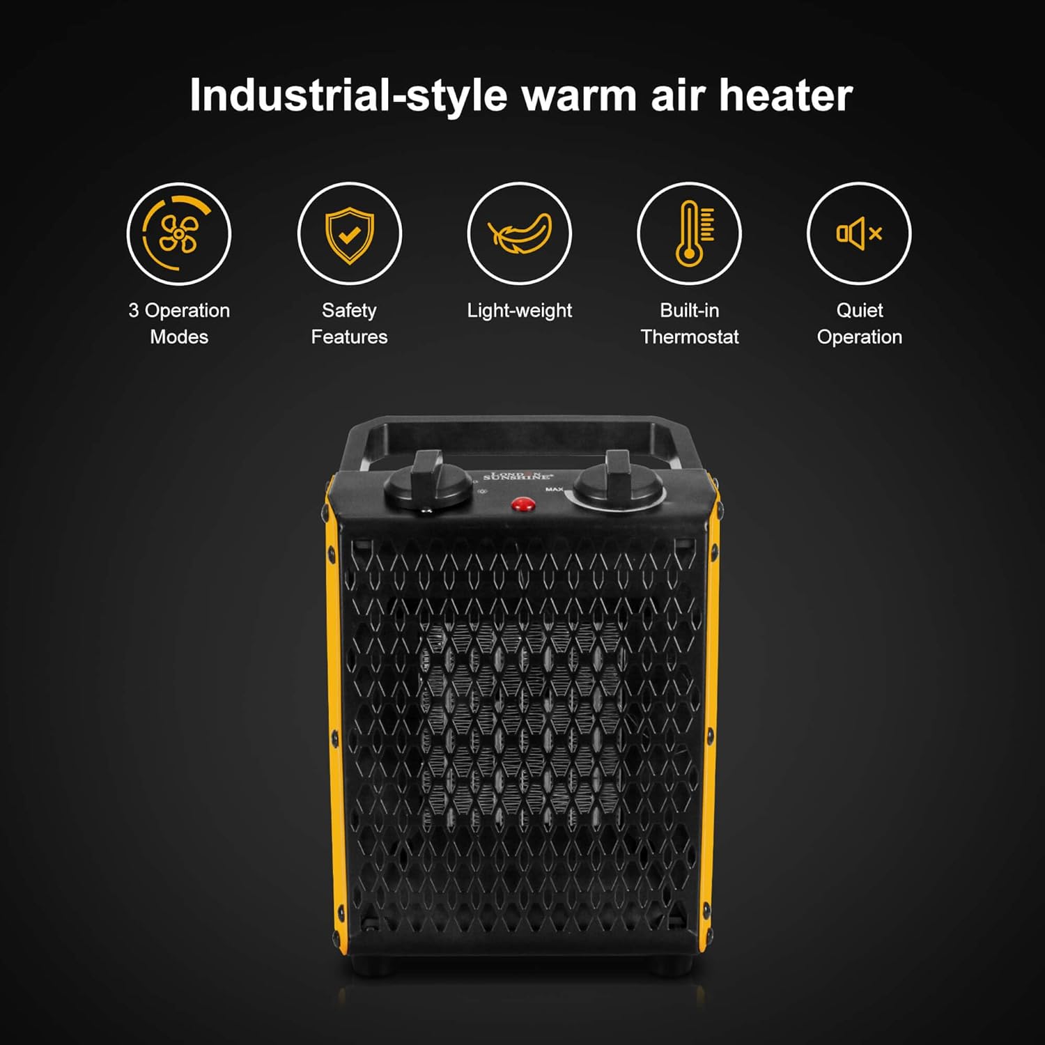 London Sunshine 1500-Watt Electric Heater with Steel Body