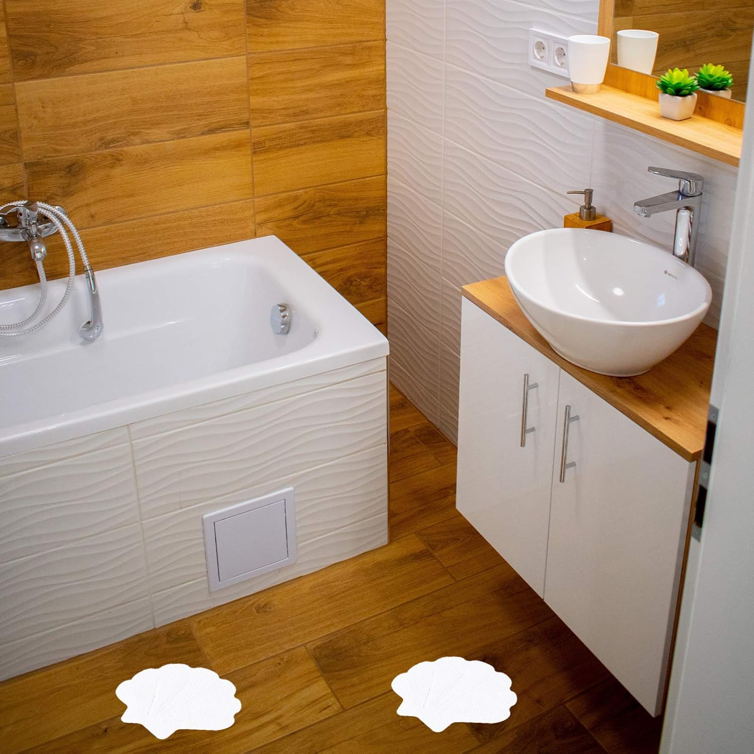 12pcs Bath Tub Anti-Slip Stickers Sea Shell Design for Bathroom Safety
