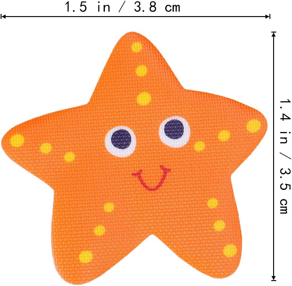 5PCS Non-Slip Bathtub Stickers Safety Treads Set Orange