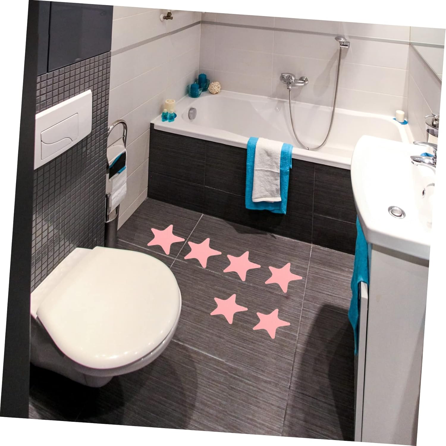 JECOMPRIS 1Set Star Shaped Non-Slip Bathtub Stickers