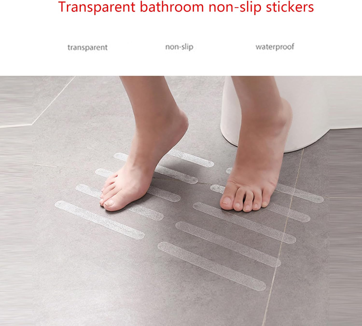 12Pcs Non-Slip Bathtub Stickers with Textured Treads