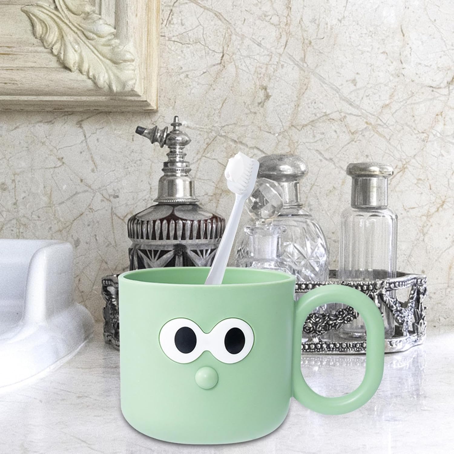 Cartoon Toothbrush Cup Holder for Kids Reusable and Eco-Friendly