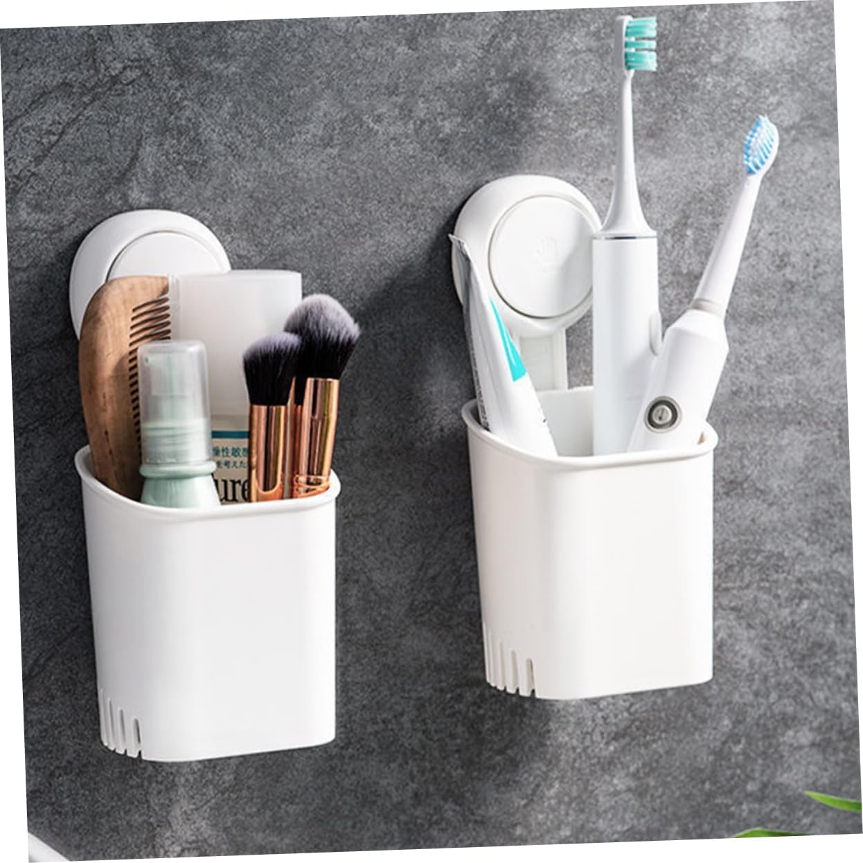 Space-Saver Wall Toothbrush Holder Suction Cup No Drill 1