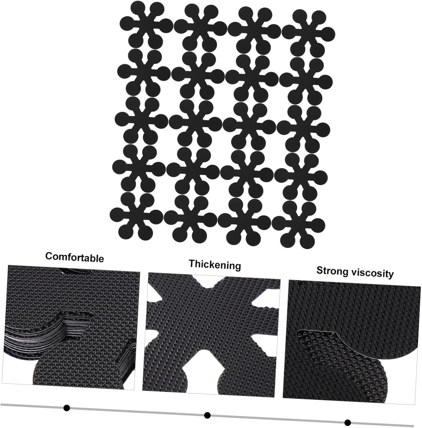 HAKIDZEL Bath Non-Slip Stickers 20pcs Snowflake Design