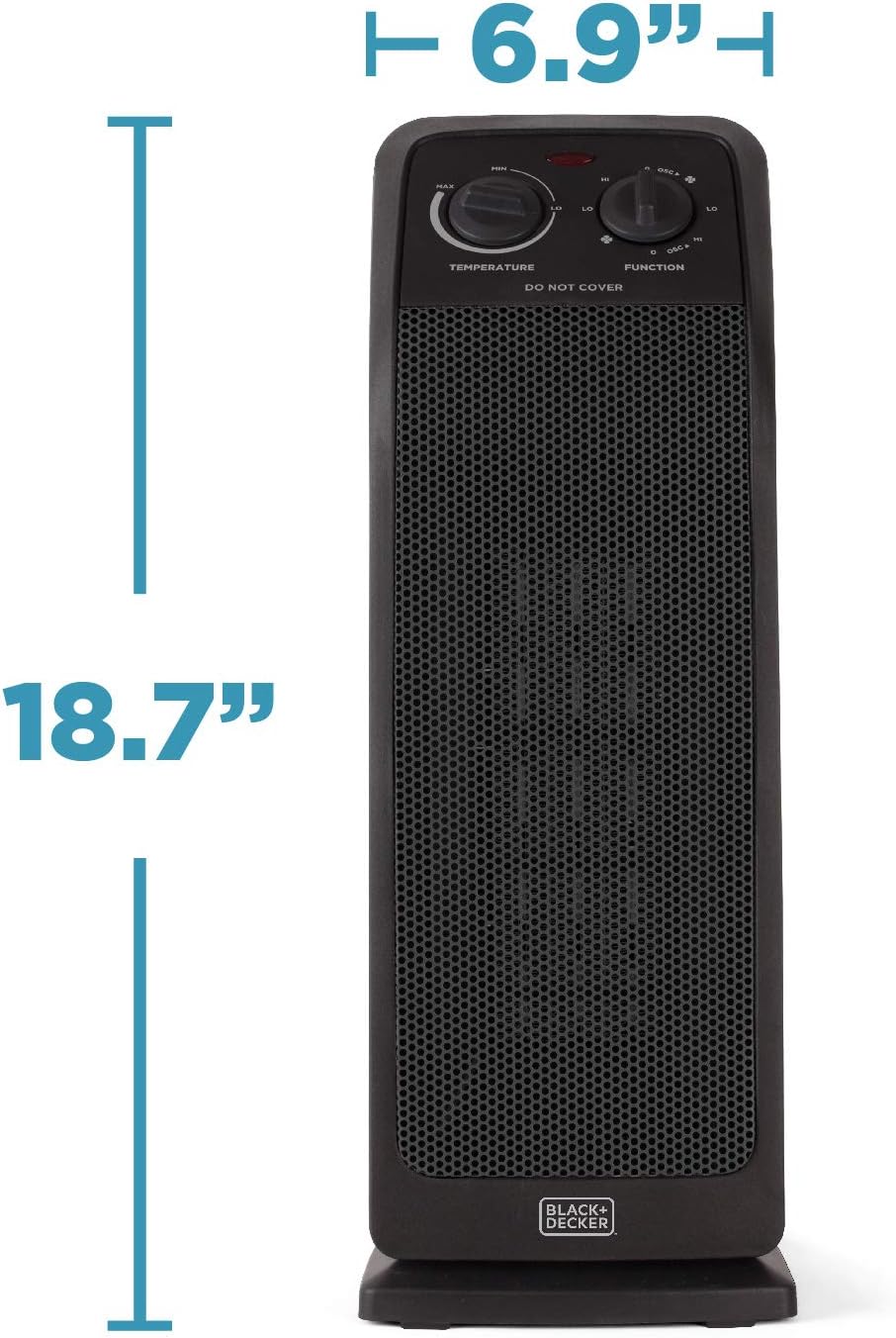 BLACKDECKER Oscillating Space Heater with Adjustable Thermostat