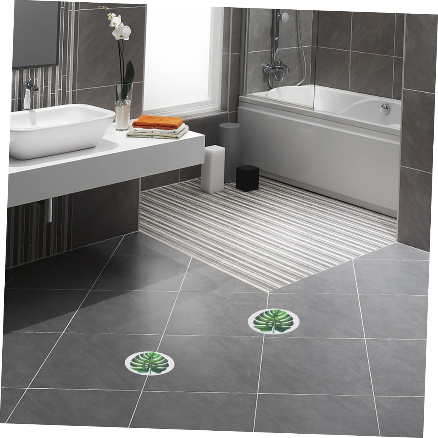 Cabilock Leaf Bathtub Stickers Anti-Slip Safety Decals for Kids