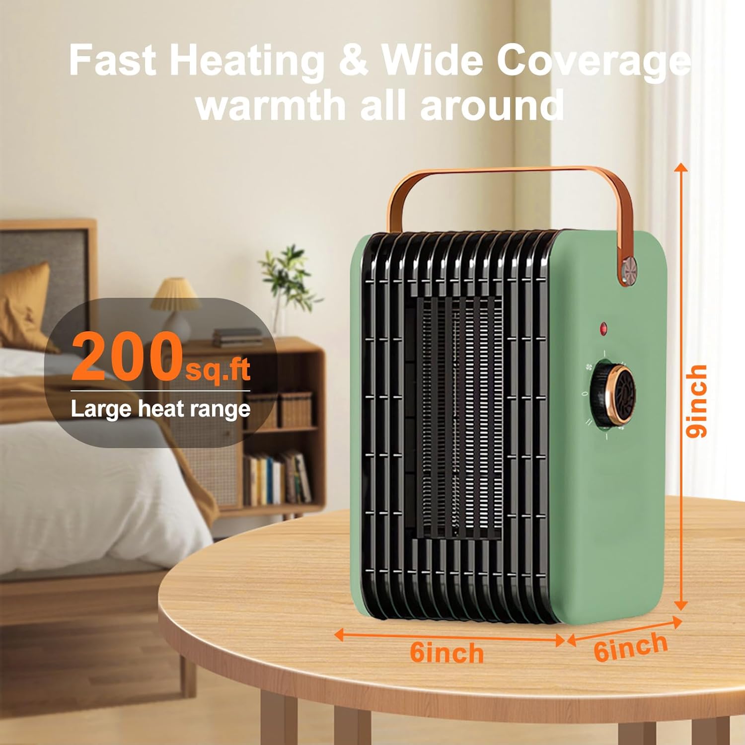 1500W PTC Electric Space Heater for Quick Heating