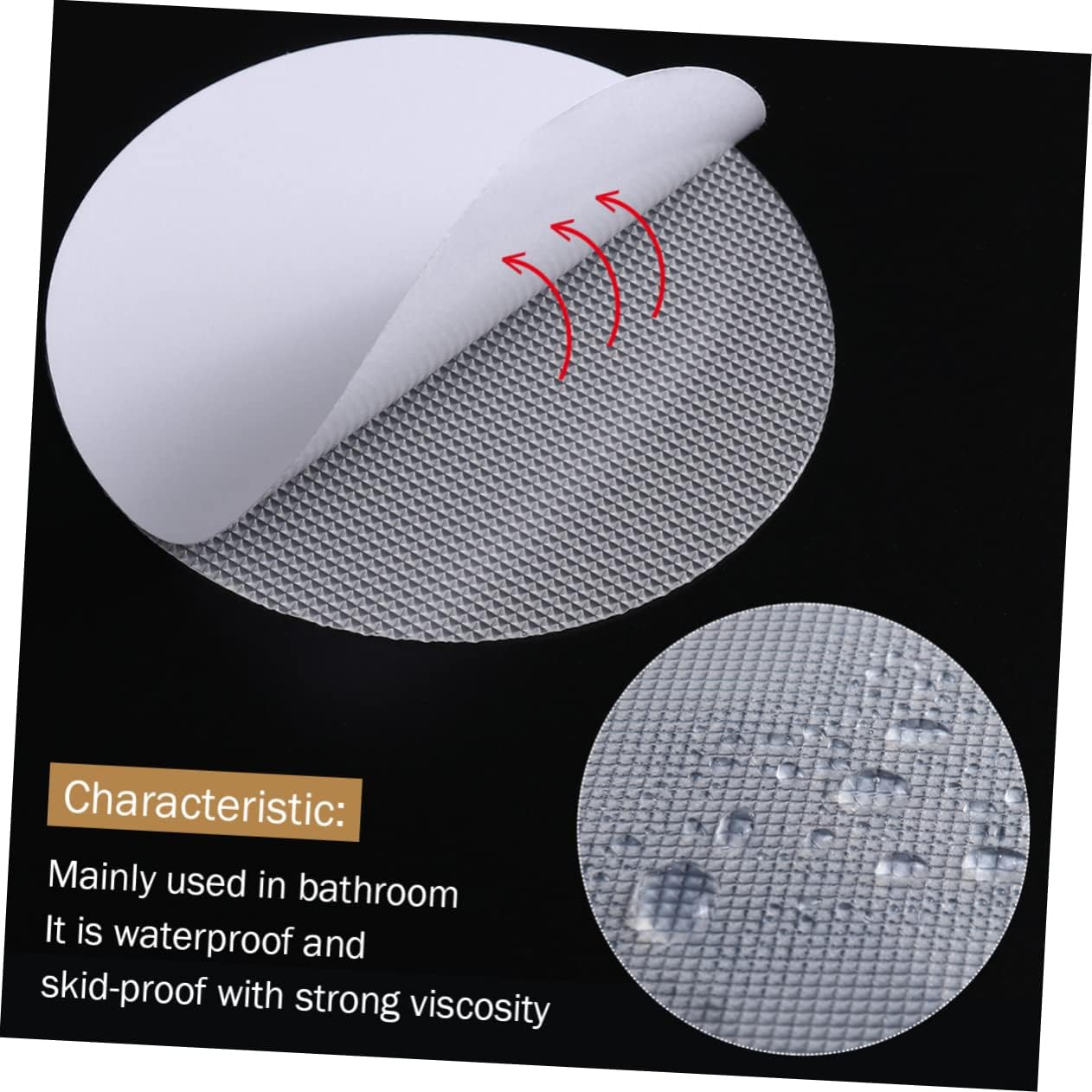 30 Pcs Non-Slip Round Bathtub Stickers with Peva Adhesive