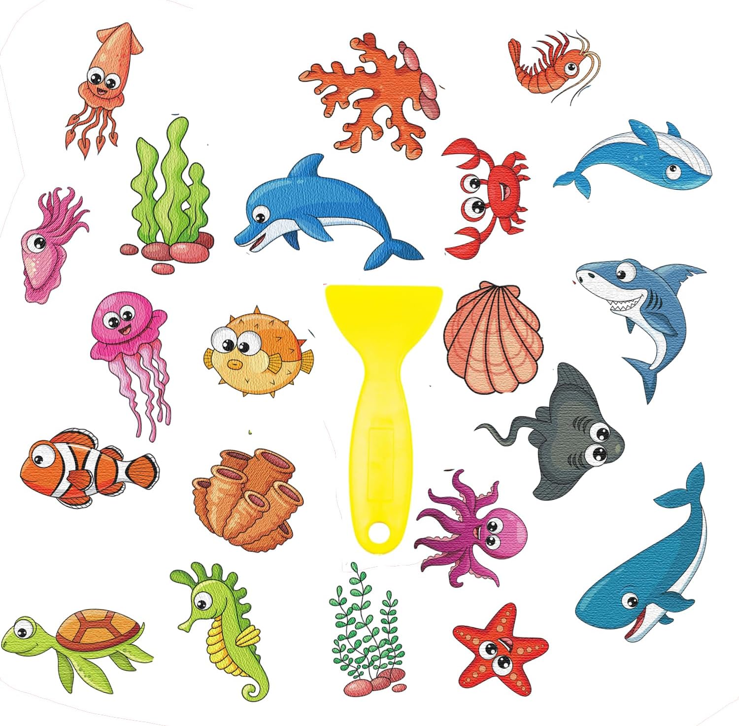 Non-Slip Bathtub Stickers with Ocean Design for Kids