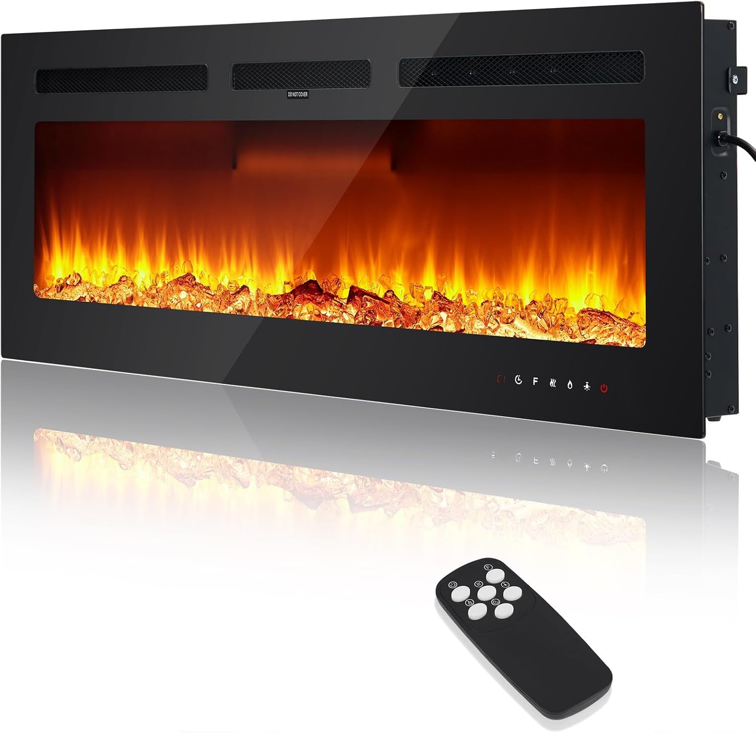 Takywep Electric Fireplace Heater with Remote Control