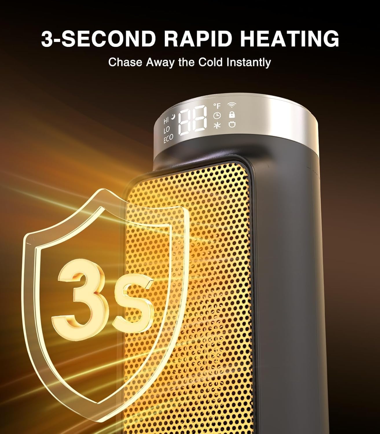DAYETTE 1500W Smart Electric Space Heater with WiFi Control and 5 Modes