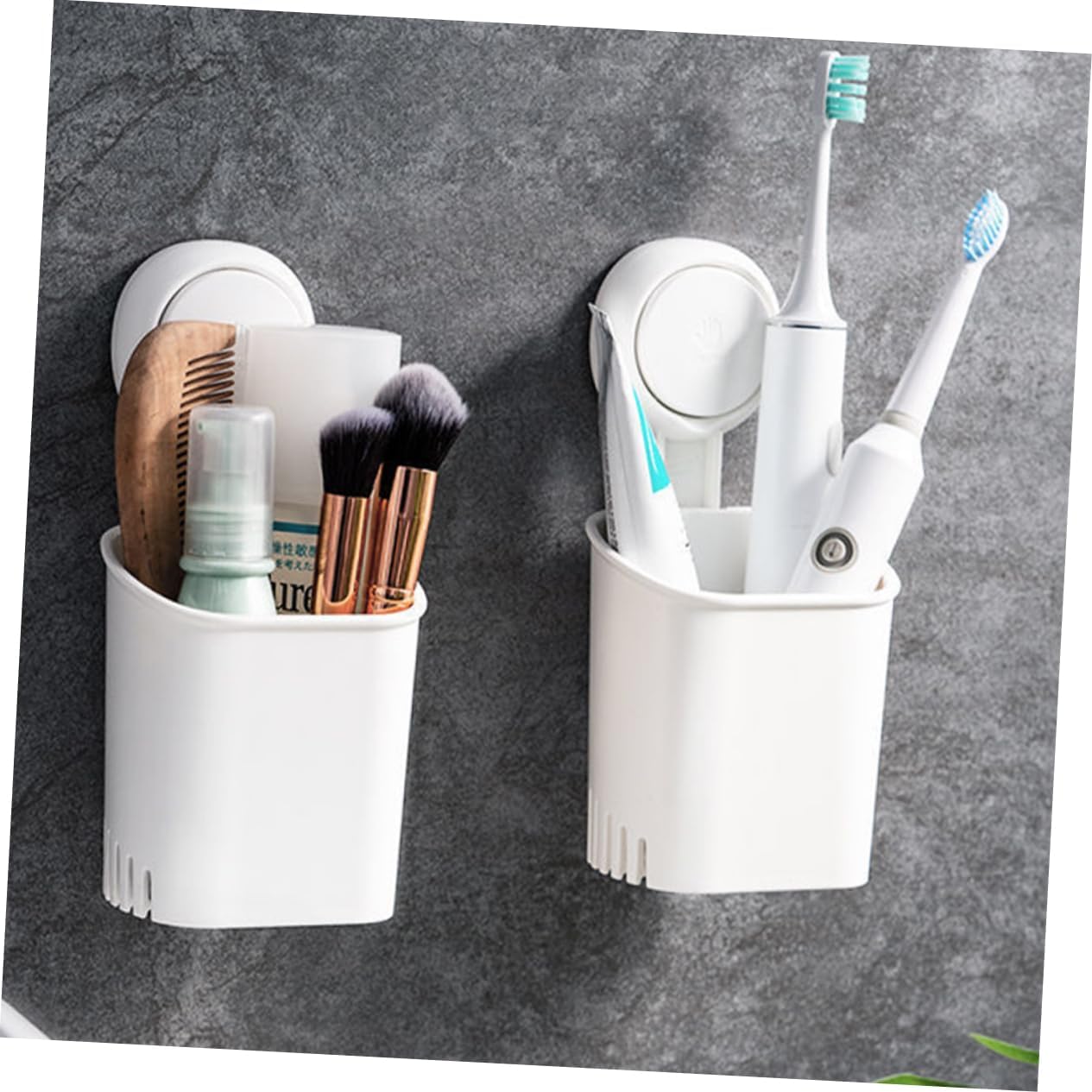 LIFKOME Wall Mount Toothbrush Holder with Suction Cup 1