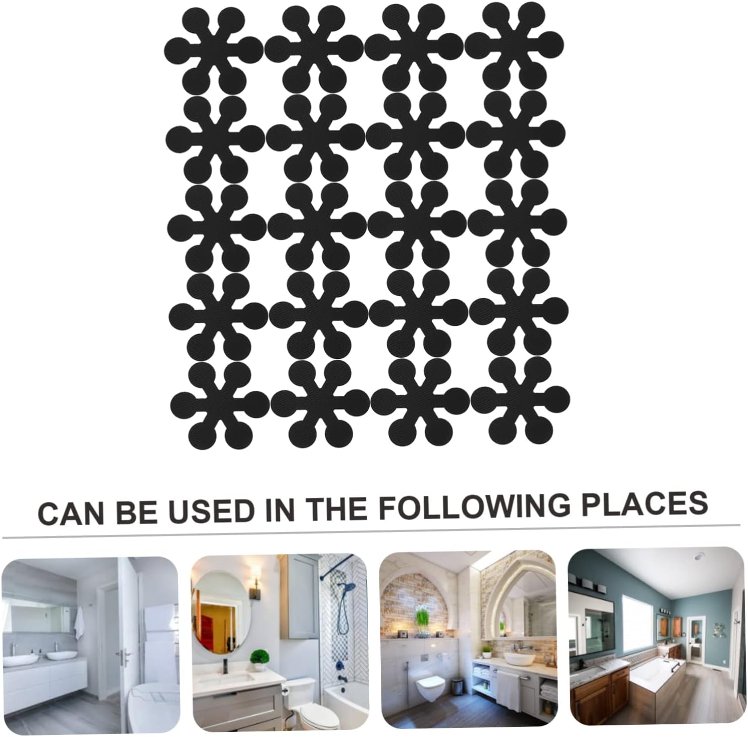 Alipis Non-Slip Bath Tub Stickers 20pcs Snowflake Design