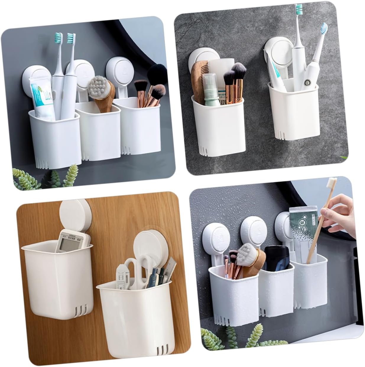 VOSAREA Wall Toothbrush Holder with Suction Cup