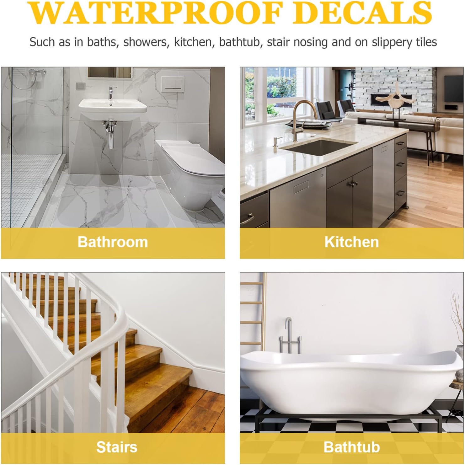 Operitacx 1 Set Non Cartoon Bathtub Stickers