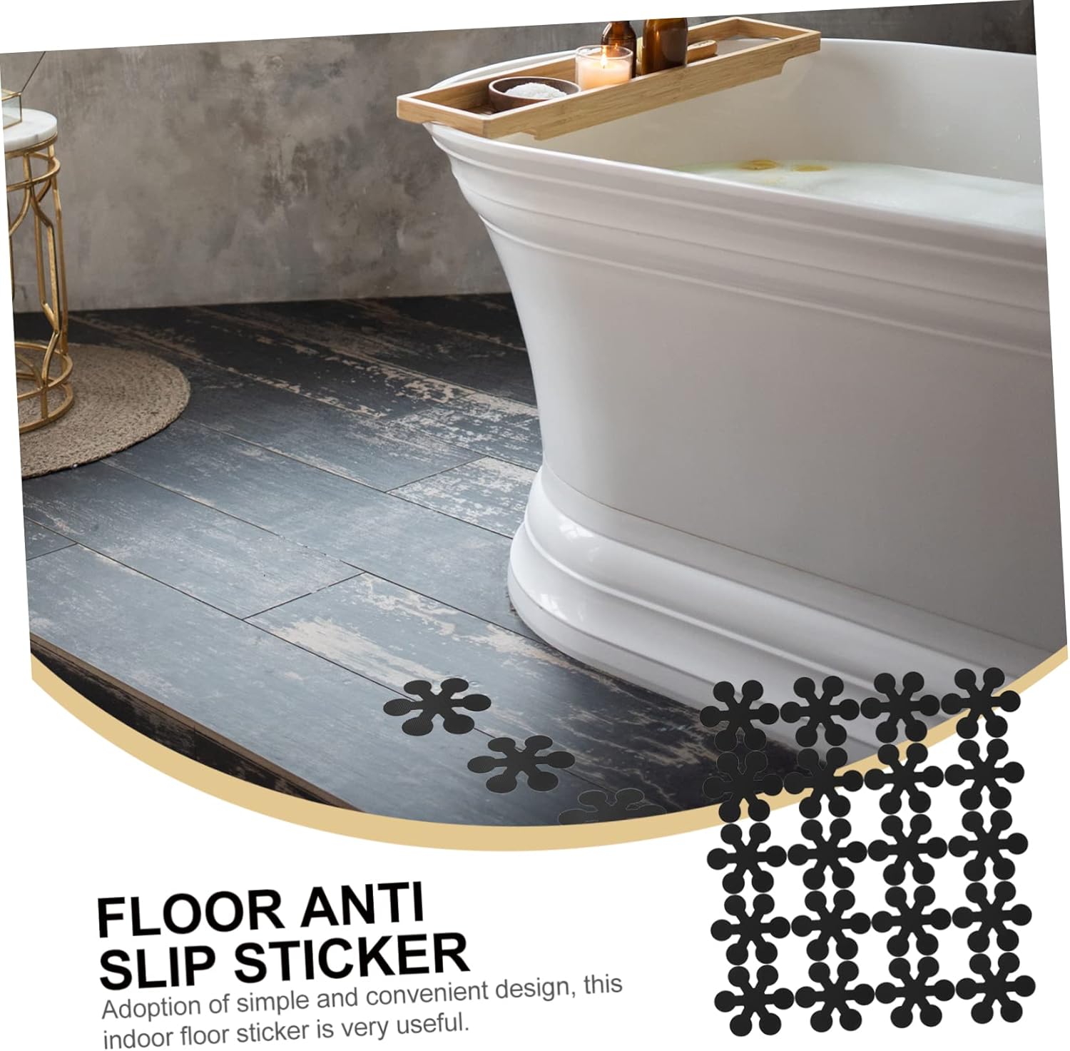 HAKIDZEL Bath Non-Slip Stickers 20pcs Snowflake Design