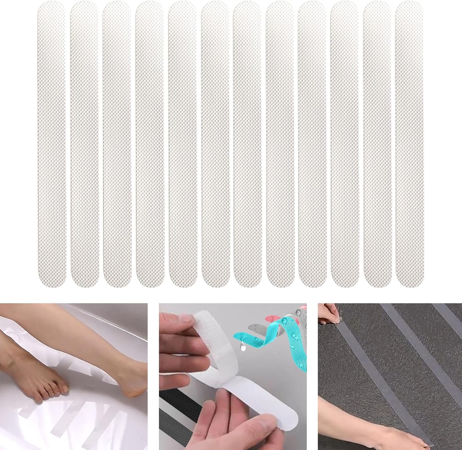 12x Bathtub Non-Slip Stickers for Safety and Traction
