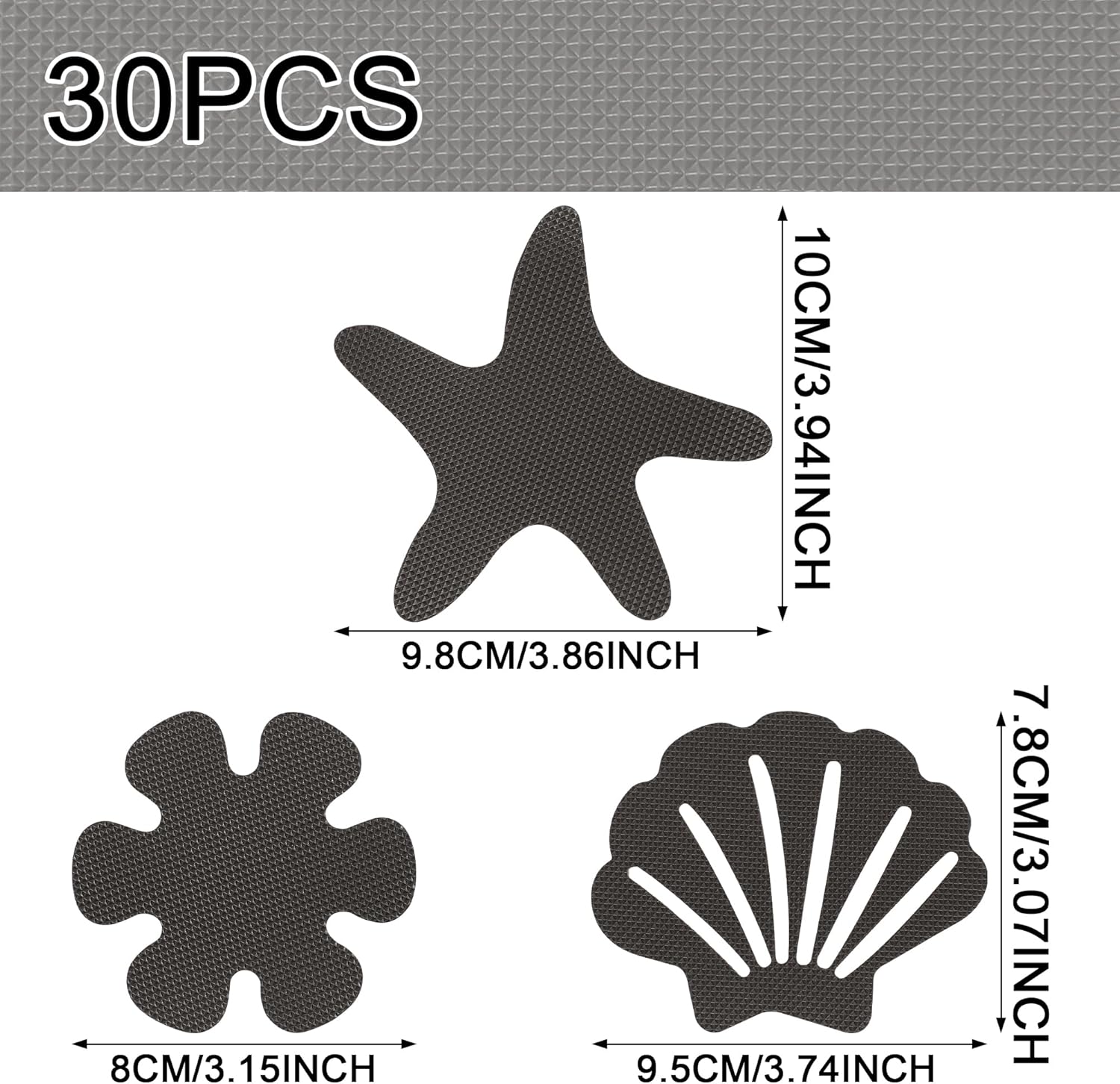 30pcs Anti Slip Safety Stickers for Bathroom Tub Stairs Kitchen Floor