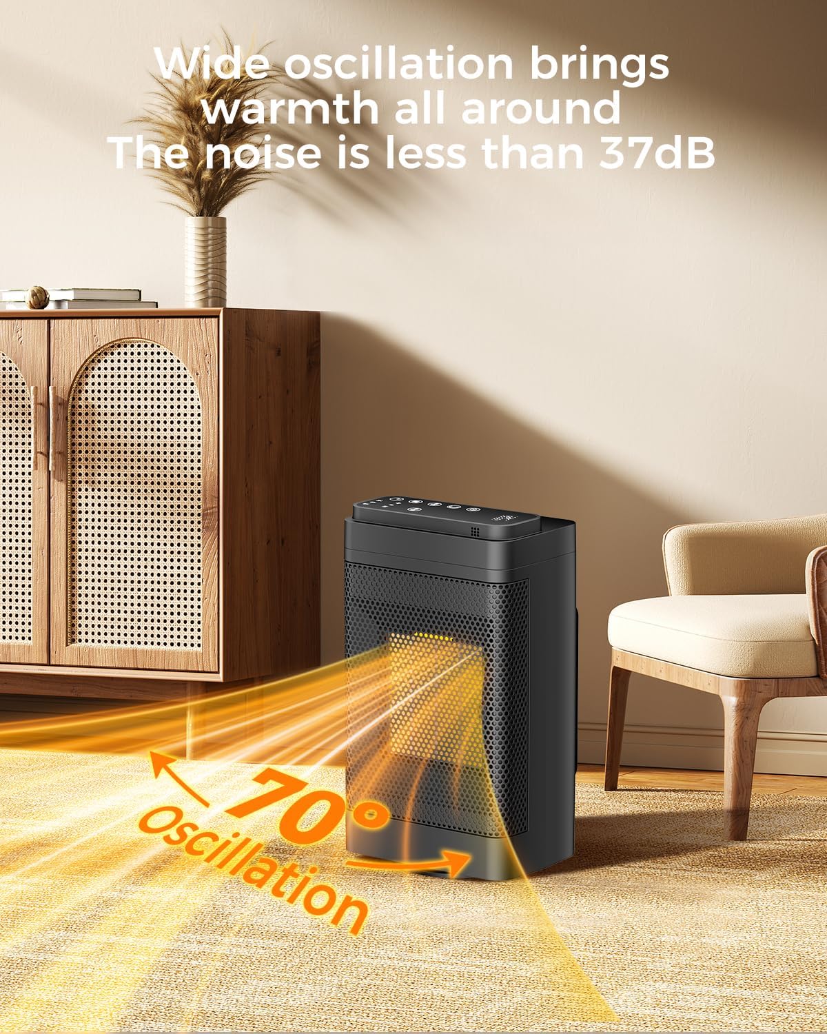 CACULE Space Heater with Thermostat and Remote
