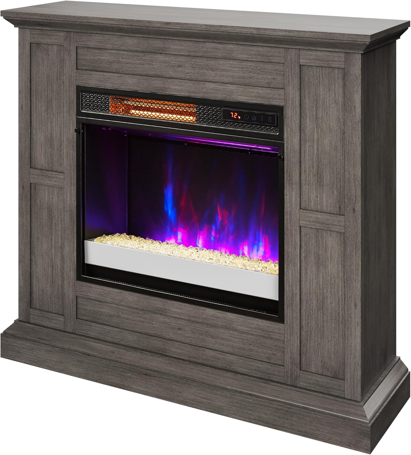 Duraflame Wall Mantel Electric Fireplace Weathered Gray
