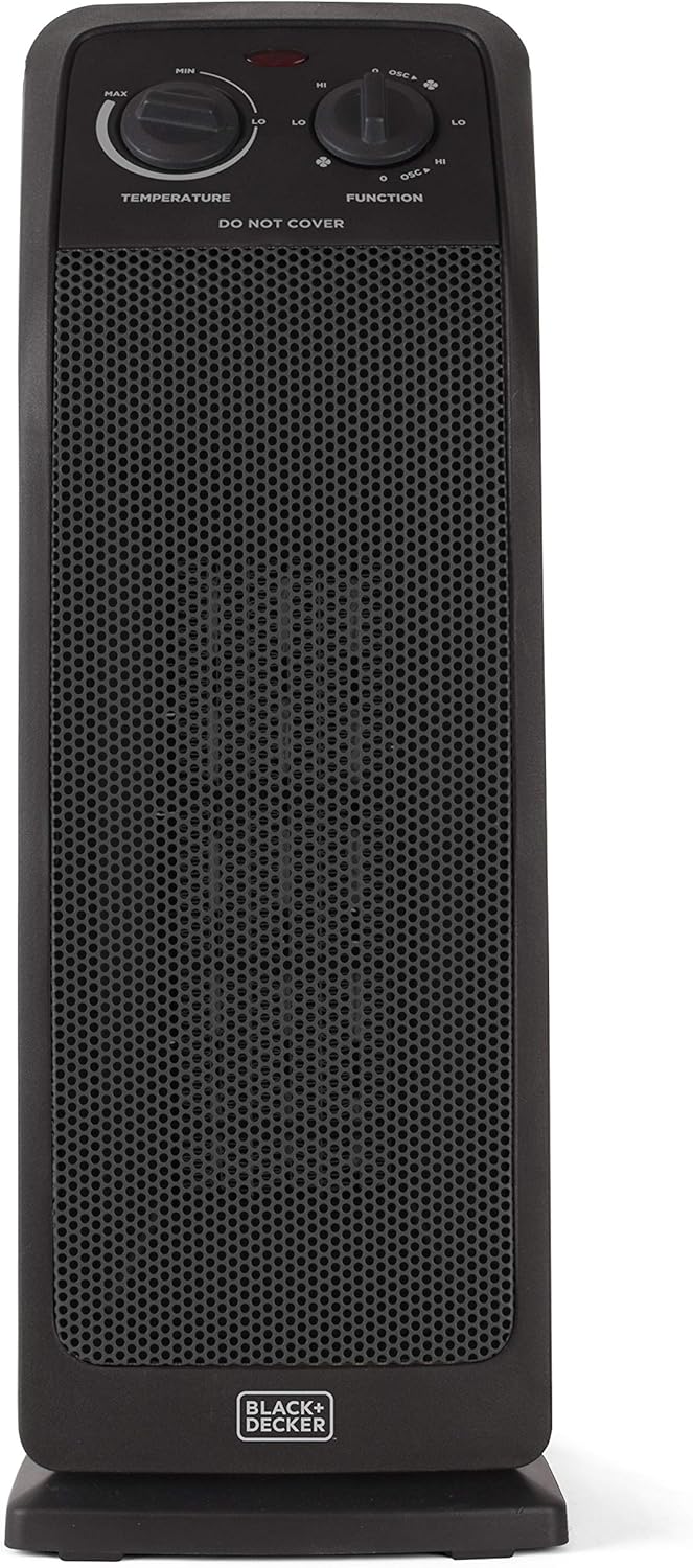 BLACKDECKER Oscillating Space Heater with Adjustable Thermostat