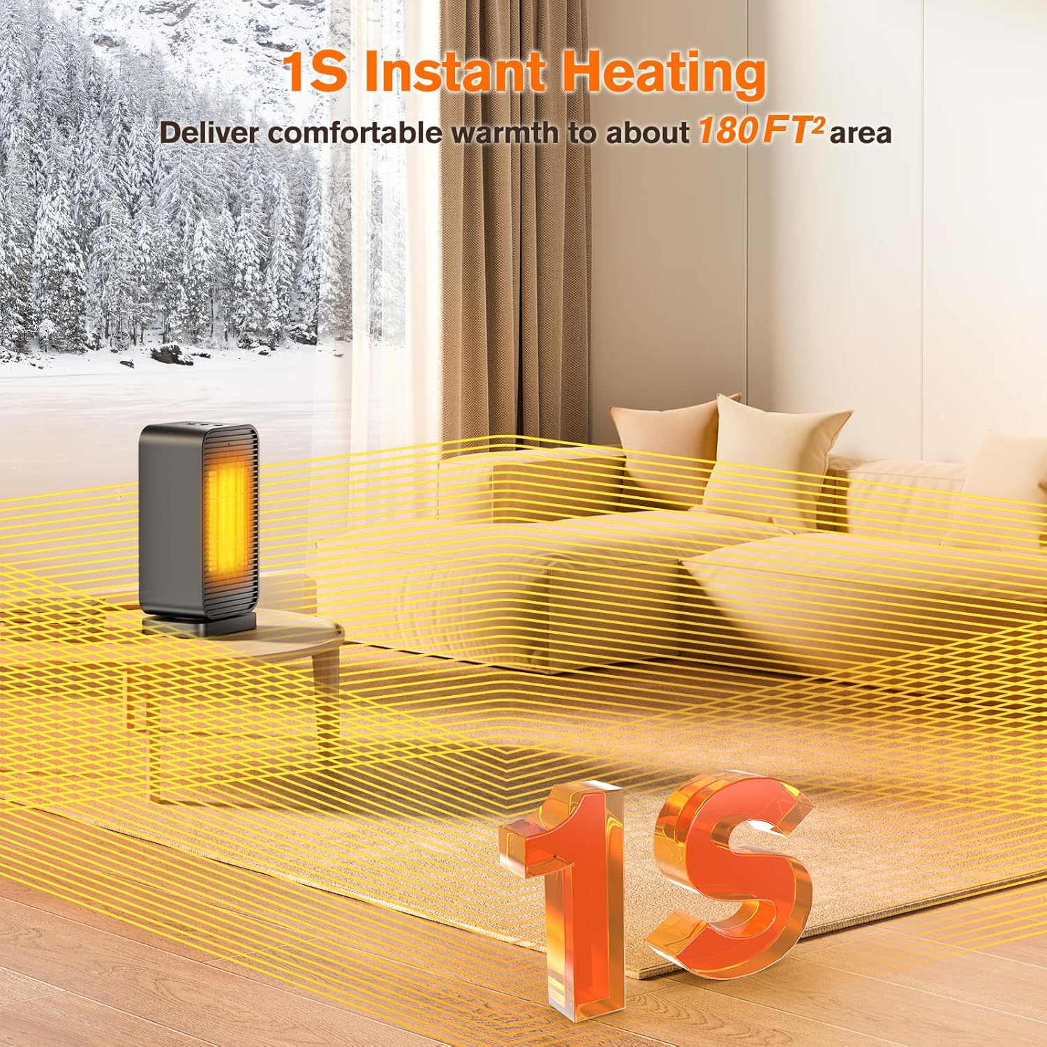Flowbreeze 2-in-1 Heater Fan with Remote