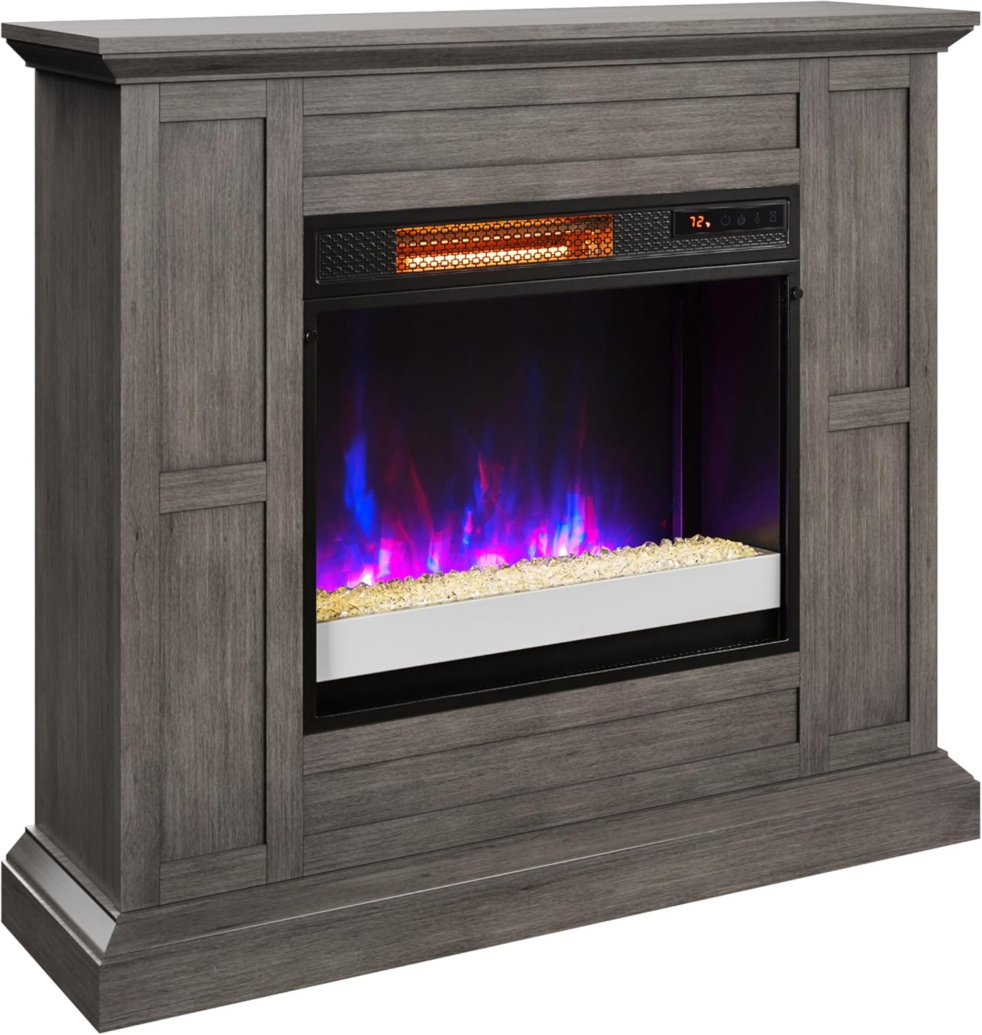 Duraflame Wall Mantel Electric Fireplace Weathered Gray