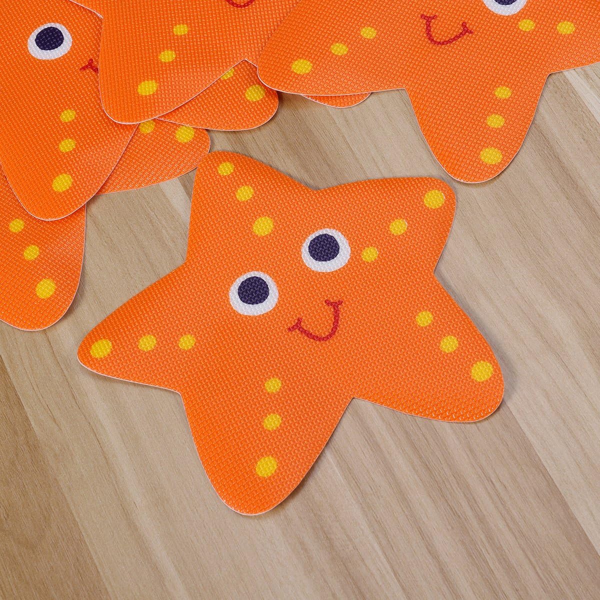 5PCS Non-Slip Bathtub Stickers Safety Treads Set Orange