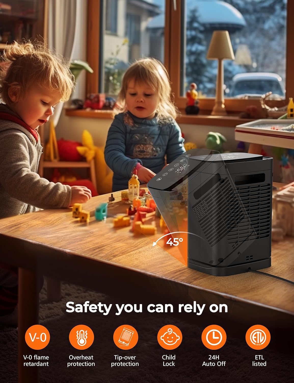 Cofeow Space Heater with Motion Sensor and Remote Control