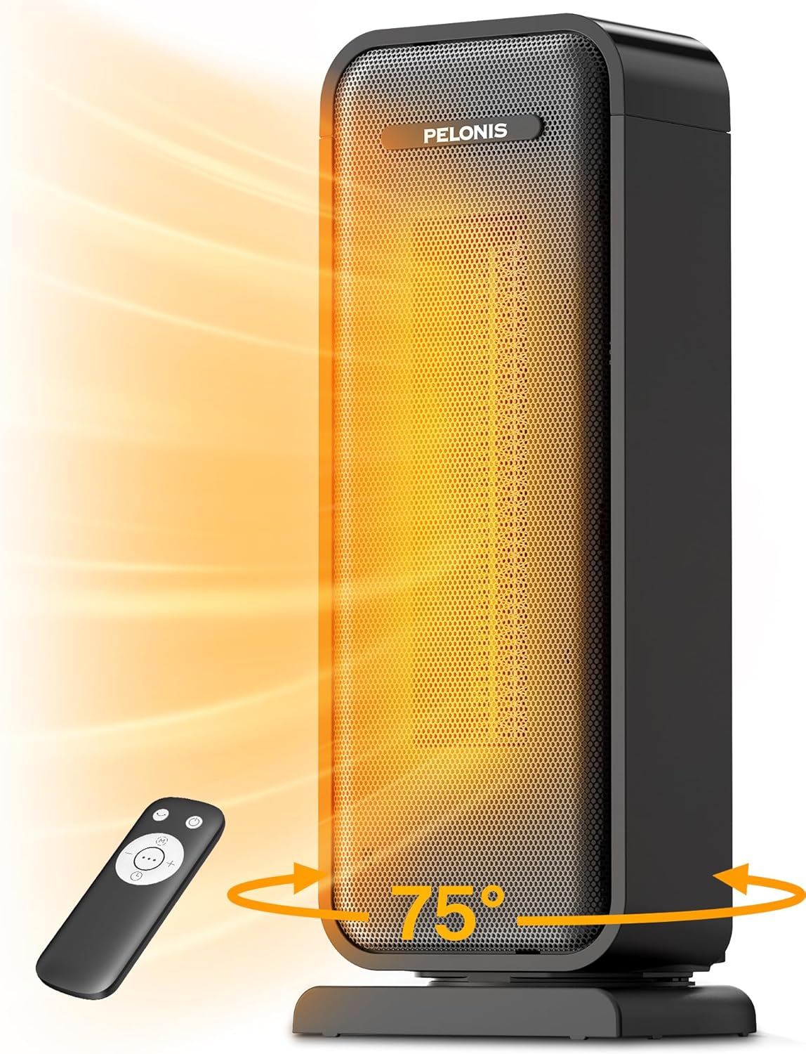 PELONIS Space Heater with 75 Oscillation Remote Control
