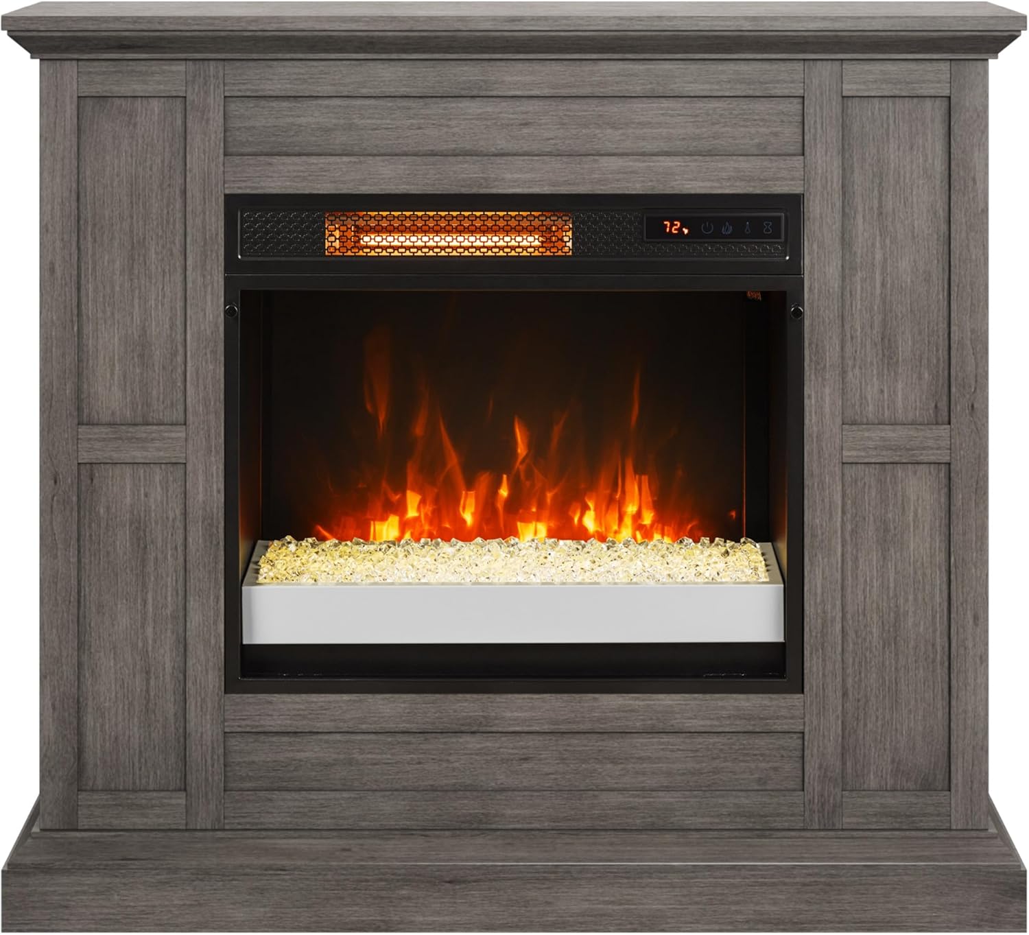 Duraflame Wall Mantel Electric Fireplace Weathered Gray