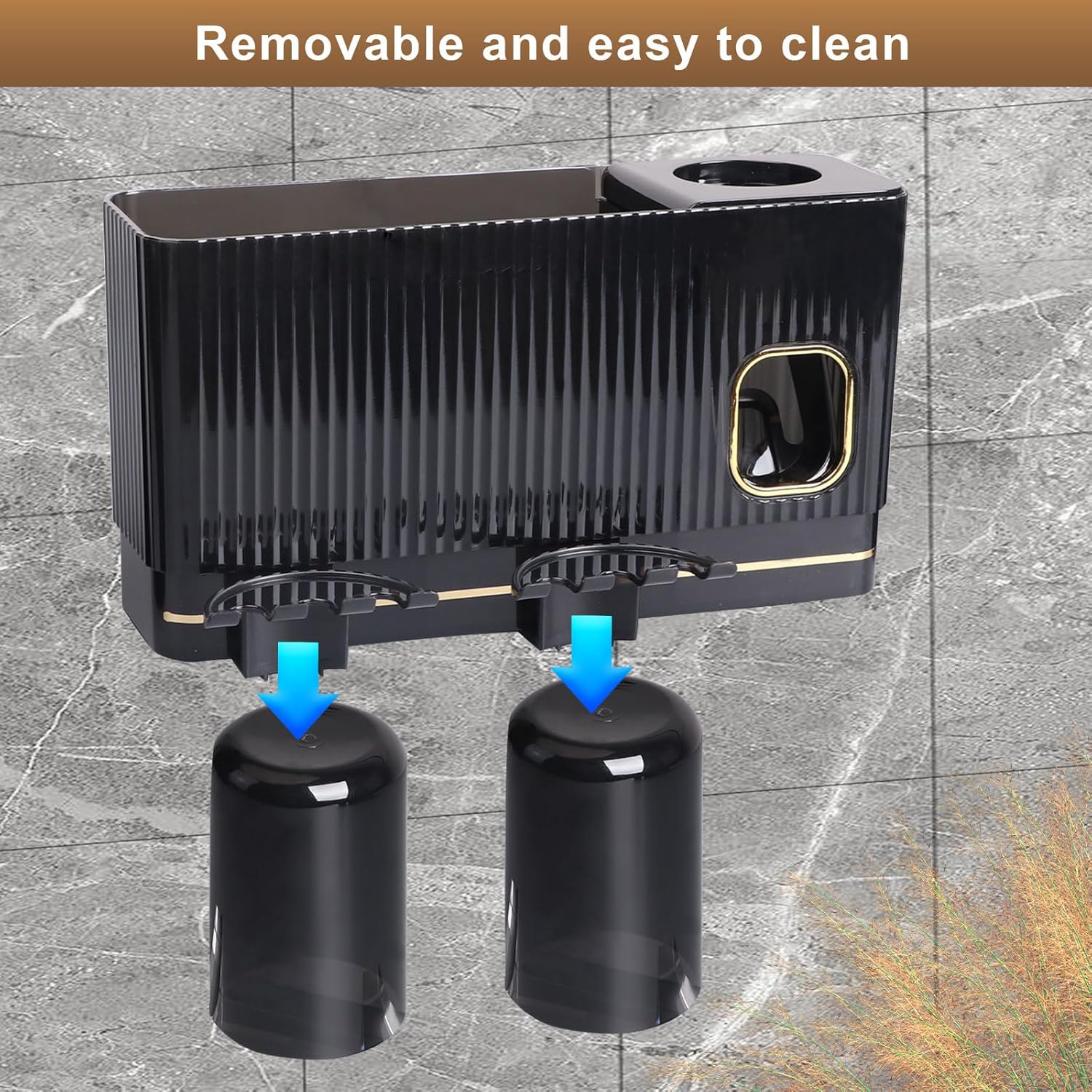 Tefola Toothbrush Bracket with Toothpaste Dispenser