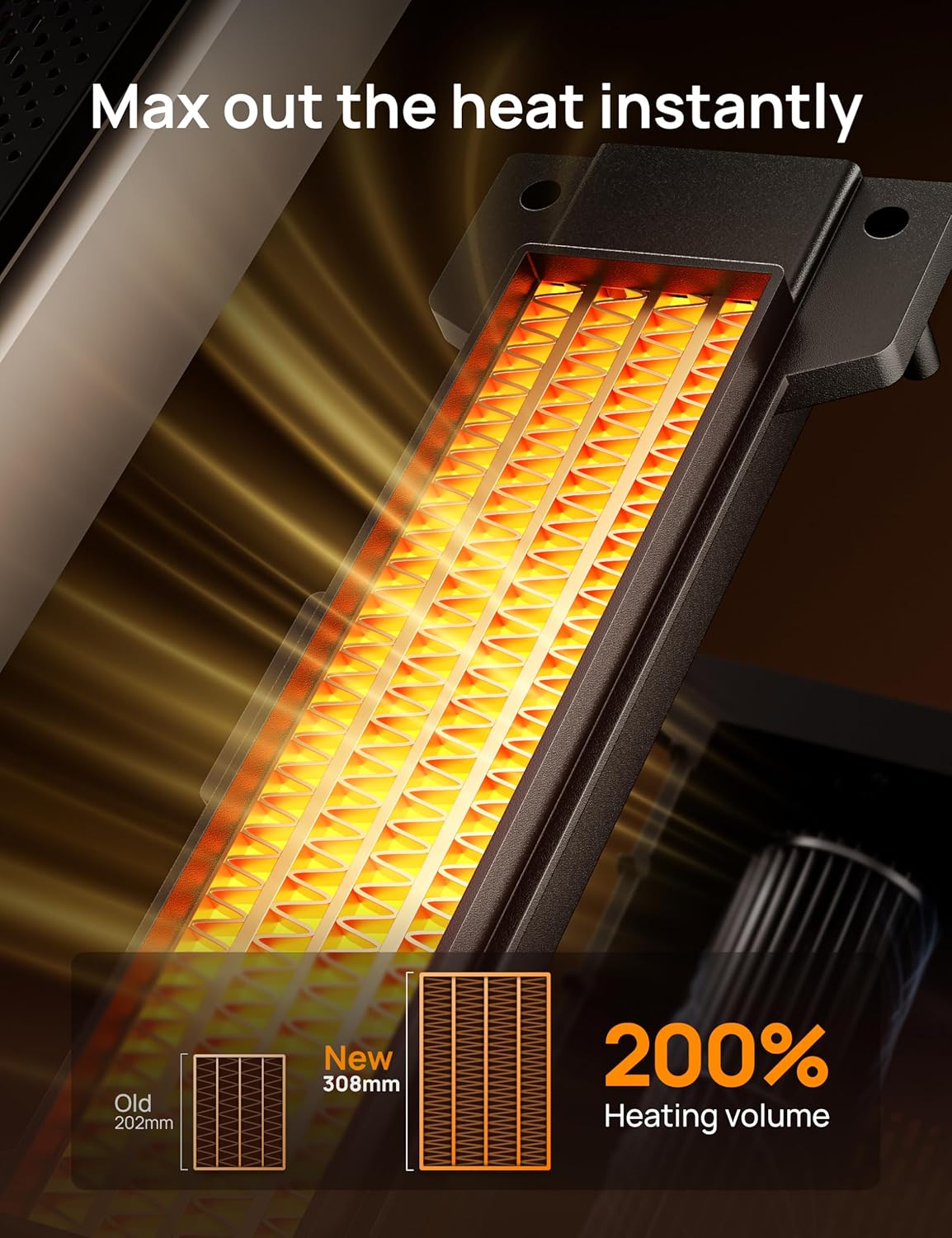 Dreo Space Heater with Remote and Anti-Burn Plug