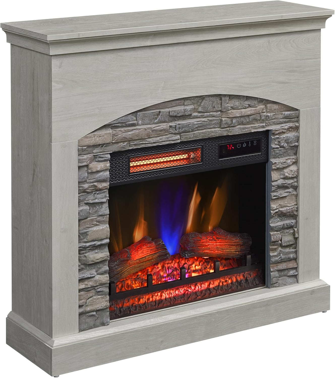 Duraflame Wall Mantel Electric Fireplace Fairfax Oak