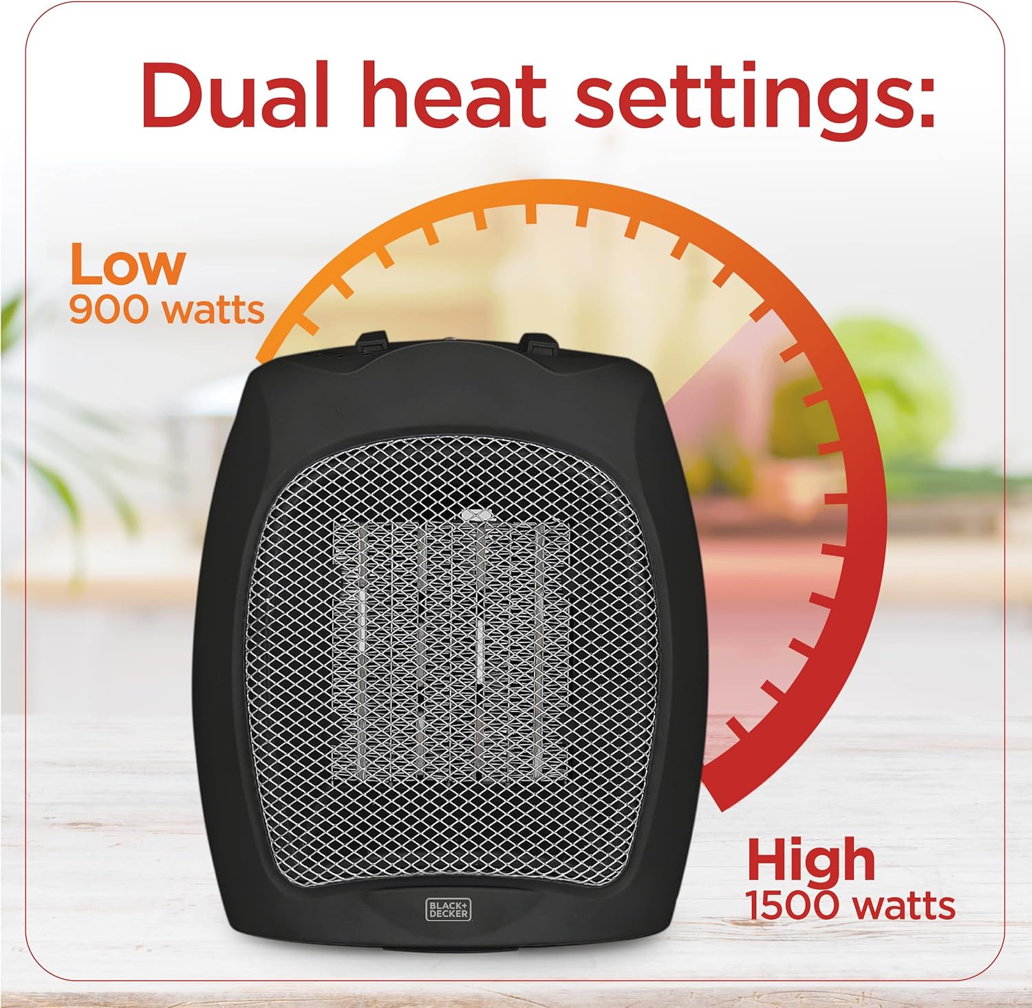 BLACKDECKER 1500W Ceramic Space Heater for Indoor Use 1