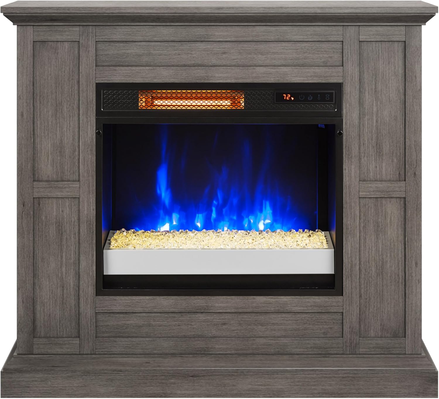 Duraflame Wall Mantel Electric Fireplace Weathered Gray