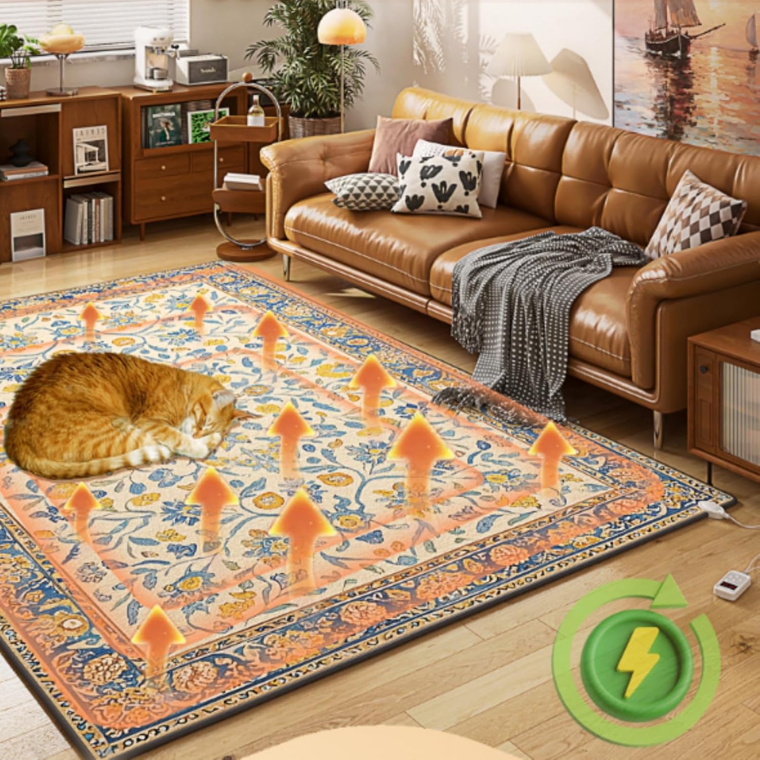 Jidanmian Electric Heating Carpet with 12Hr Timer