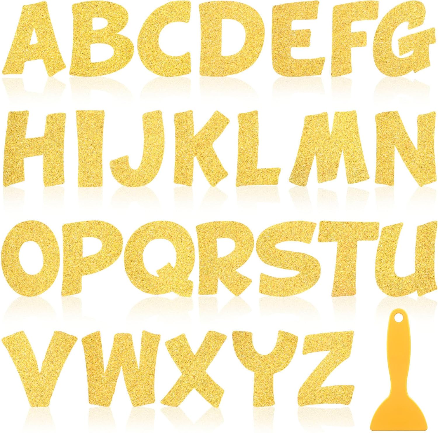Fullhawl 26 Pcs Non Slip Bathtub Stickers with Glitter Letters