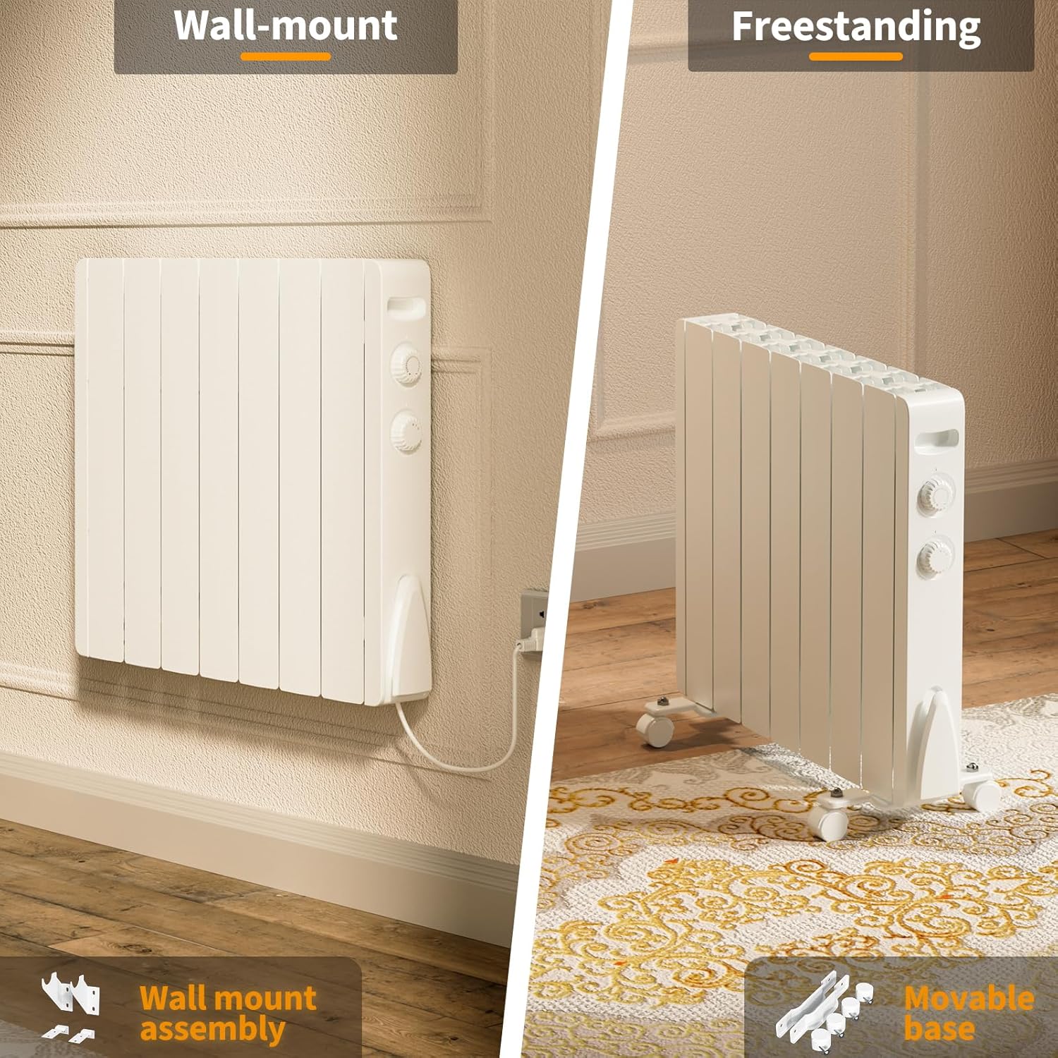 1500W Electric Wall Panel Heater With Adjustable Thermostat