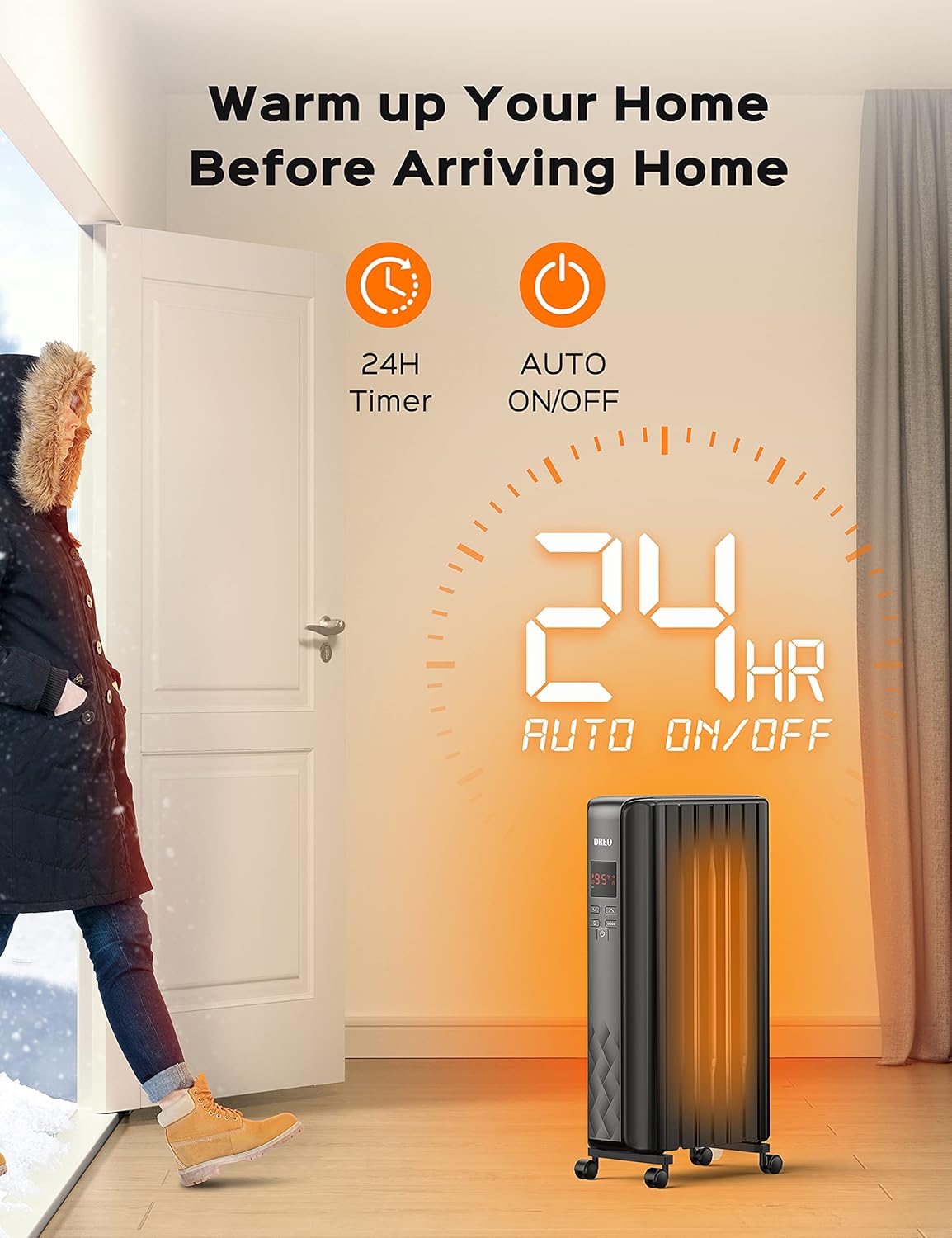 Dreo Oil Filled Radiator Heater with Remote Control